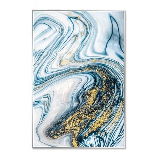 Acrylic Framed Pictures Aqua Marble Effect (Set Of Three)_4